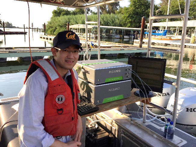 That's me looking after the Picarro CWS and L2130-i analyzer.