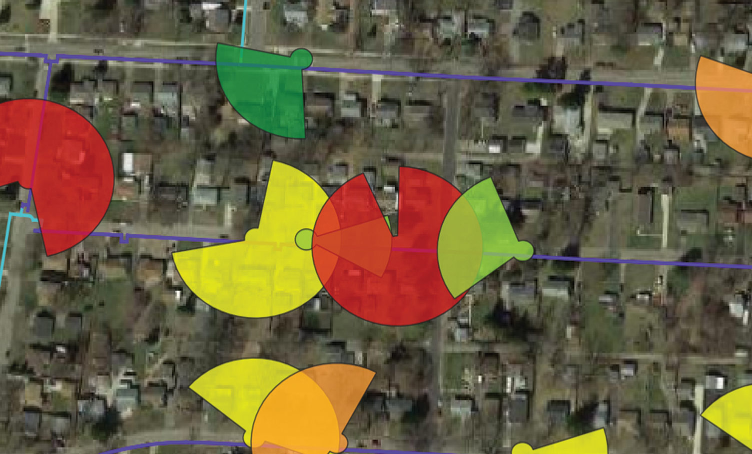 Picarro leak indications prioritized by Risk Ranking Analytics.